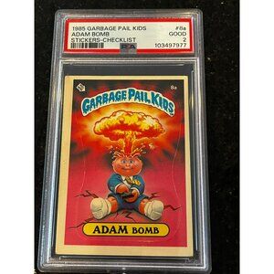 1985 Topps Garbage Pail Kids Adam Bomb Stickers GPK #8a PSA 2